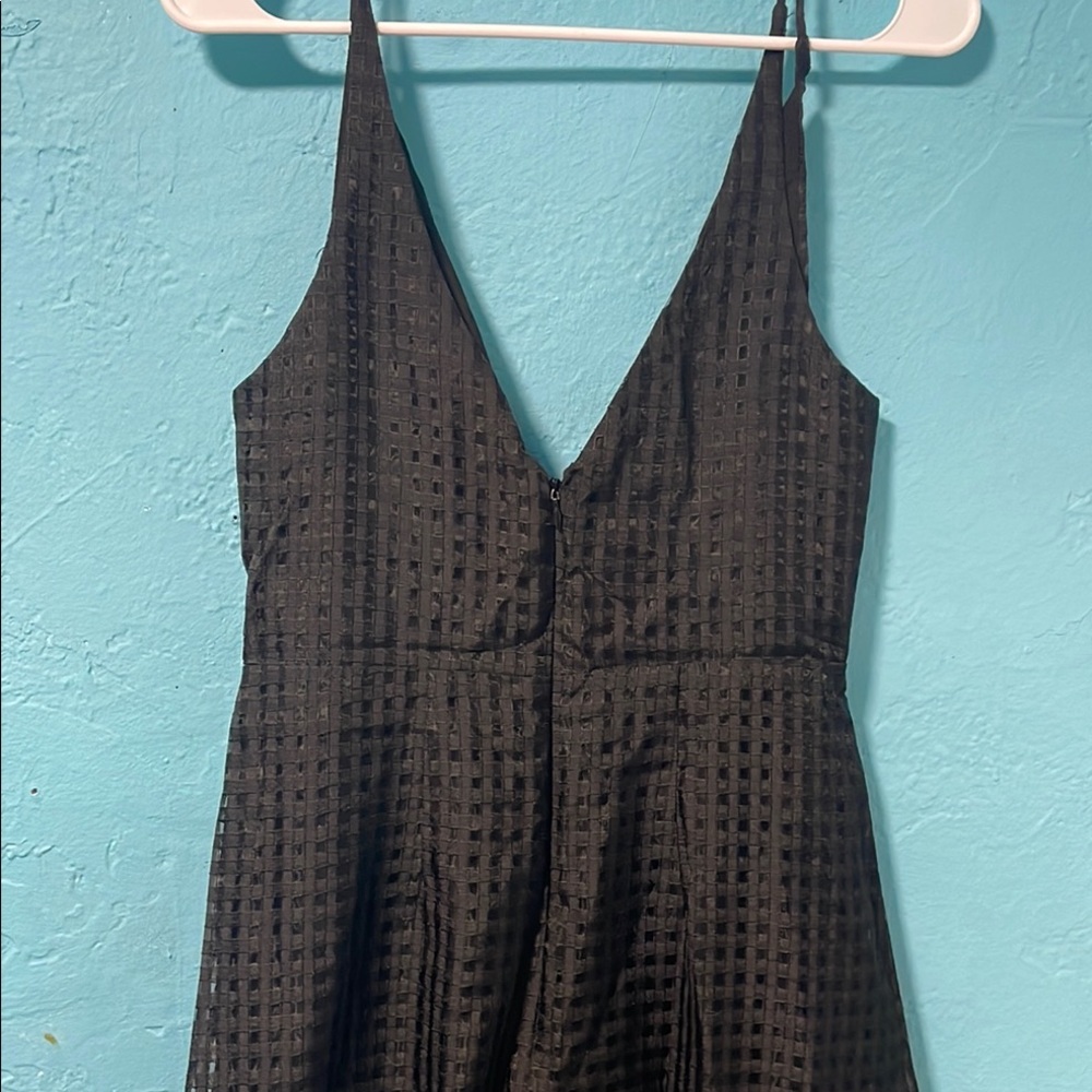 BCBGENERATION | Black Checkered Sheer Bottom Maxi Dress Sz 8 - Picture 6 of 7